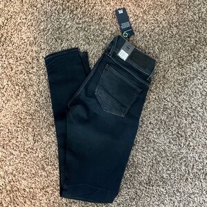 G Star Raw Dark Vintage Aged Lynn Mid Rise Skinny Jeans size W25 L32